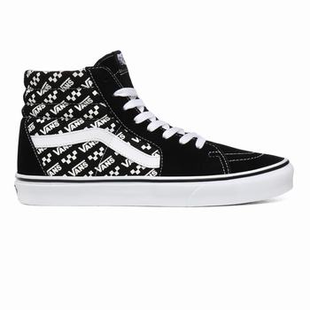 Férfi Vans Logo Repeat Sk8-Hi Magasszárú Cipő VA4120357 Fekete/Fehér